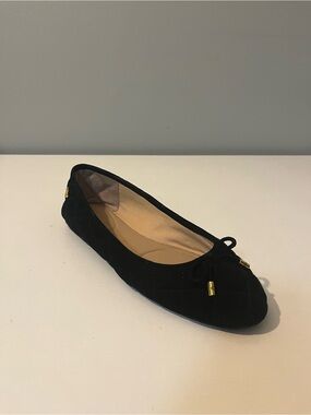 Lauren Ralph Lauren Black Quilted Ballet Flat with Bow
